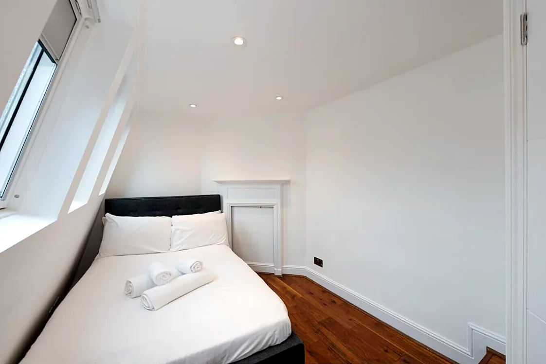 Bedroom with skylight
